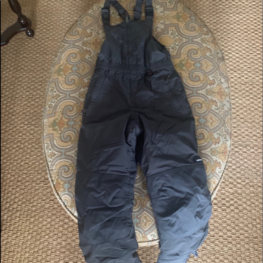 Boys dark gray snow bib